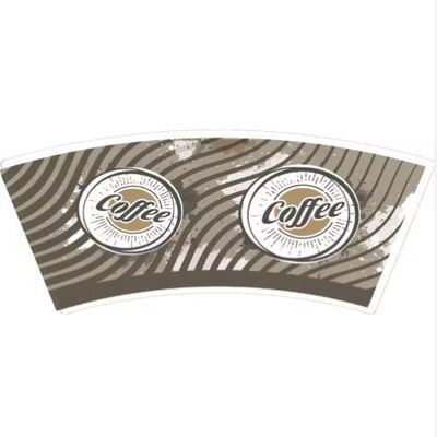 comprar Logotipo impreso desechable Taza de papel de café ventilador biodegradable de doble capa Taza de café de papel de bebida caliente online manufacture