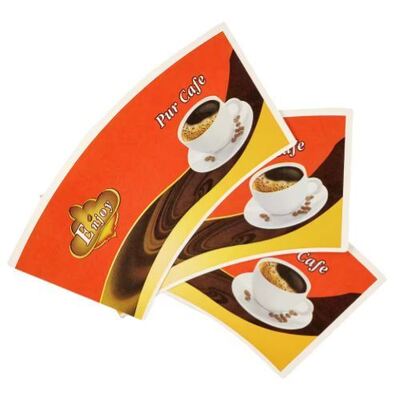 buy Source Factory Wholesale Can Customize Color and logo Commercial Disposable Paper Cup Fan Single Layer online manufacture