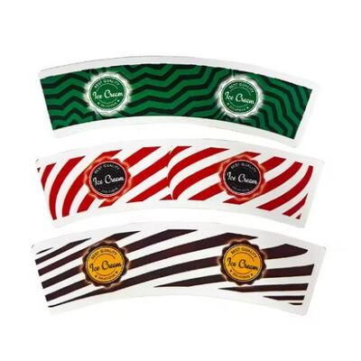 comprar Ventilador de tazas de papel certificado FSC hecho de materiales PE PLA adecuado para tazas de papel desechables de café con impresión personalizada online manufacture