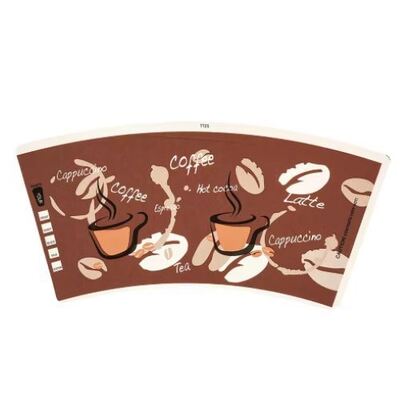 comprar Abanico de vaso de papel desechable personalizado con revestimiento de PE PLA e impresión flexográfica, adecuado para campañas y eventos ecológicos online manufacture