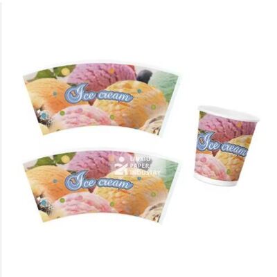 comprar Food Grade Environmentally Friendly Disposable Paper Cup Fan with Single PE Coating Designed for Biodegradable and Sustainable Paper Cups online manufacture