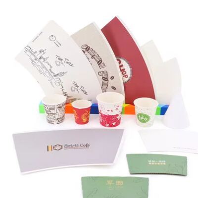주문 방수 PLA 코팅 맞춤 디자인 FSC 인증 종이컵 팬 online manufacture