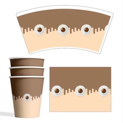 acheter Gobelet en papier 100% pâte de bois vierge compatible avec les gobelets à café en papier de 8 oz et 12 oz online manufacture