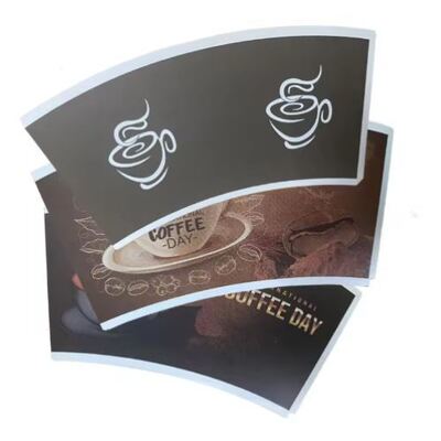 buy Food Grade Waterproof Oilproof Double Wall PE PLA Coated Paper Cup Fan Blank online manufacture