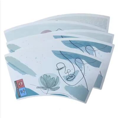 comprar Abanico de papel certificado FSC para vasos de papel con revestimiento de PLA PE de 4 a 32 oz online manufacture
