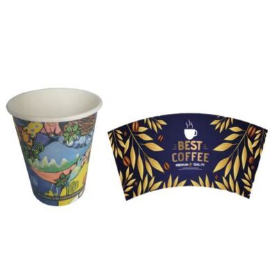 acheter Ventilateur de tasse en papier multicolore disponible en tailles de 4 oz à 16 oz Eco-friendly et jetable online manufacture