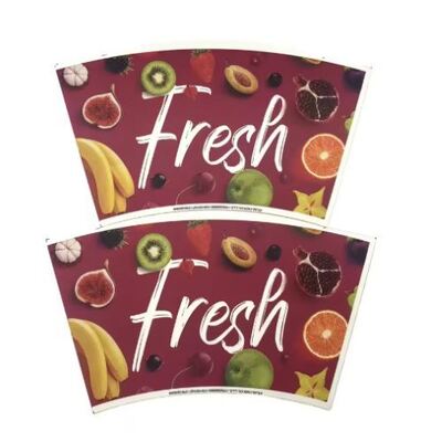 comprar embalagem copos para levar matéria-prima PE personalizável revestido de 1-7 cores aceitável papel ventoinha de copos online manufacture