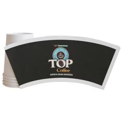 Αγορά Εκτυπωμένο χάρτινο φλιτζάνι Flexography Fan Σχεδιασμένο με ξυλοπολτό FSC πιστοποιημένο για τρόφιμα online manufacture