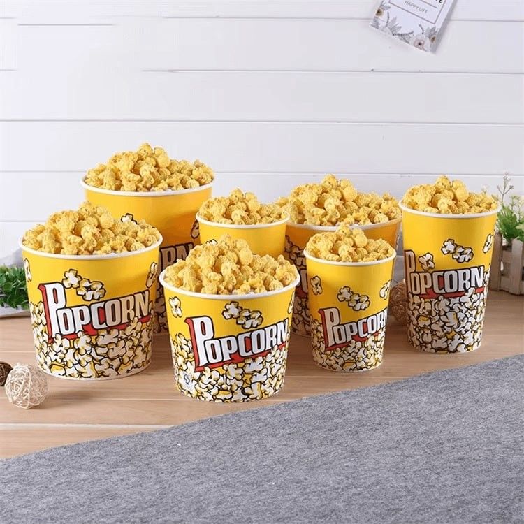 Custom Eco Friendly Food Safe Paper Popcorn Bucket With FDA Certified