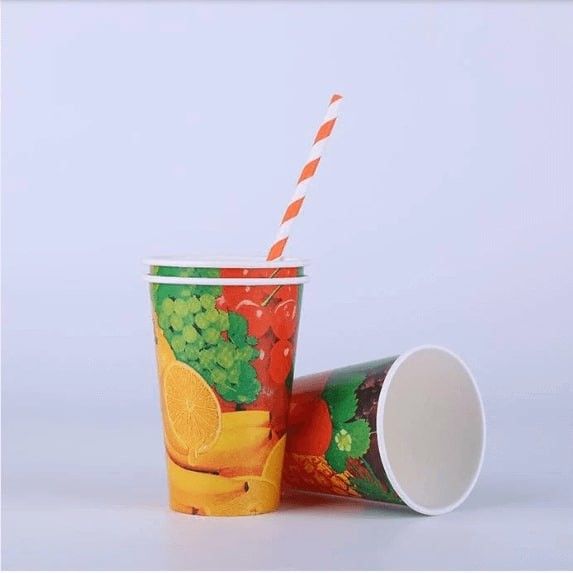 2.5oz - 32oz Paper Cold Cups Bpa Free Customized For Ice Filled Beverages