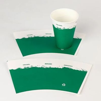 Disposable Greaseproof Customized GSM Offset Printing Single PE Coated Paper Cup Fans