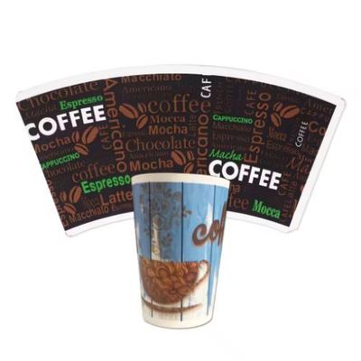 FSC Certified Custom Flexographic Printed Paper Cup Blanks Drink Coffee Tea Smoothie