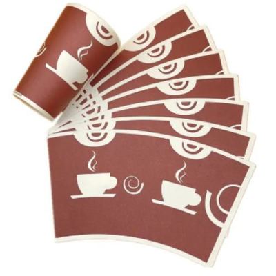 Paper Cup Blanks For Paper Cups 2oz 4oz 6oz 8oz Flexographic Printing With Single PE Coated
