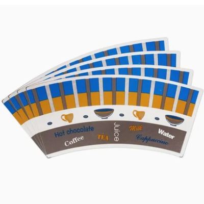 100% Wood Pulp Flexographic Printing Paper Cup Blanks Food Grade Waterproof Single Double PE Coated