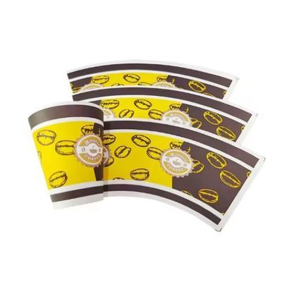 150-300Gsm PLA Coated Smooth Surface Paper Cup Fan Five Star High Bulk Customized For Coffee