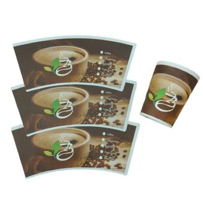 Customize Logo Printed FSC Certified Greaseproof Single Double PLA Coated Paper Cup Blanks