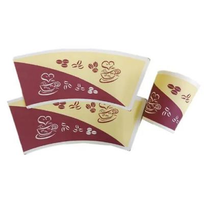 Wholesale 2oz 4oz 6oz 8oz Food Grade Colorful Flexographic Printed PE Coated Paper Cup Blanks