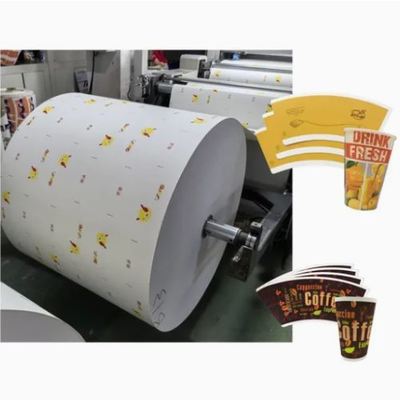 Food Garde Heat Insulation Oilproof Single PE Coated Paper Roll For Food Containers