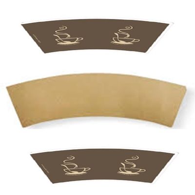 Flexographic Printing Paper Cup Blanks 100% Wood Pulp  Food Grade Oil Proof PE/PLA Coated