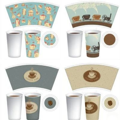 Wholesale Flexography Custom Print Paper Cup Fan With Single PE Coated Greaseproof
