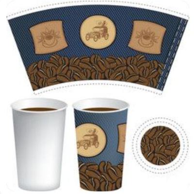 FSC Certification Factory Supplier Paper Cup Fan Logo Size Design 100% Foodgrade