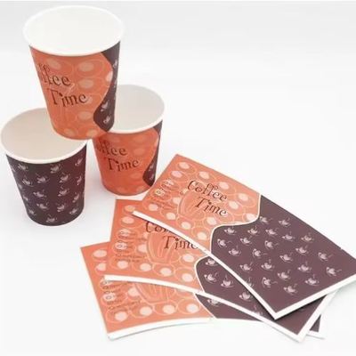 Eco-friendly Disposable Printed Durable Single PLA Coated Paper Cup Blanks For Printing Machine