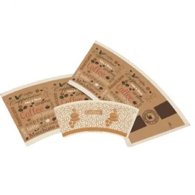 Raw Material Printed And Cutted Paper Cup Blanks For Hot Cold Drink Cups