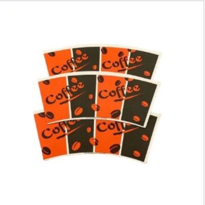 FSC Certification Custom Printed Paper Fan Disposable Coffee Beverage Paper Cup Fan