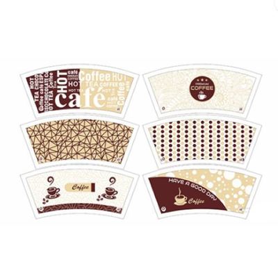 Flexo Printing Die Cut Paper Cup Fan for Disposable Coffee Cup