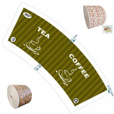 Canteen Cup Die Cut  OEM Paper Cup Fan Hot Cold Beverage Drinking Smoothly FSC Certification