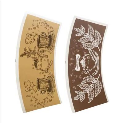 گواهینامه FSC کاغذ فنجان کاغذی 100% خمیر چوب طراحی شده برای فنجان قهوه