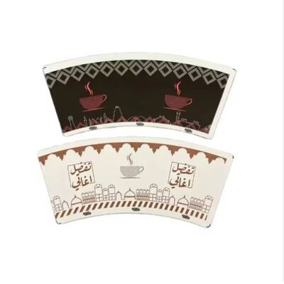 Food Grade Paper Cup Fan Biodegradable and Disposable for Beverage and Catering